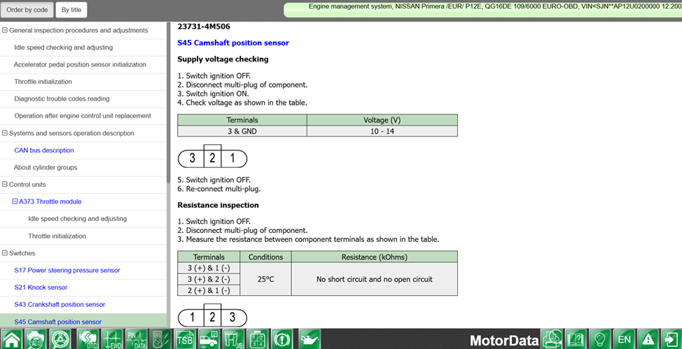 A stretched timing chain or incorrect timing chain installation