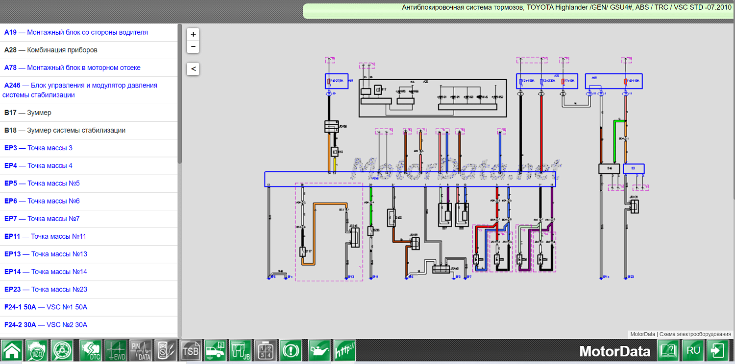 Возможности системы MotorData Автоэлектрика